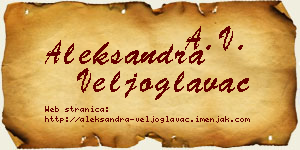 Aleksandra Veljoglavac vizit kartica